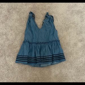 Denim peplum blouse 🖤